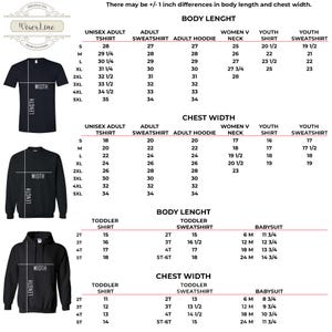 a chart showing the size and measurements of men's hoodies