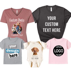 Custom Text and Photo Shirt, Personalized Baby Onsie