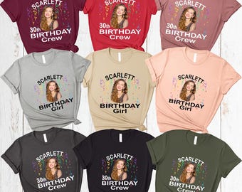 Custom Photo Birthday Shirt, Personalized 30th Celebration Tee