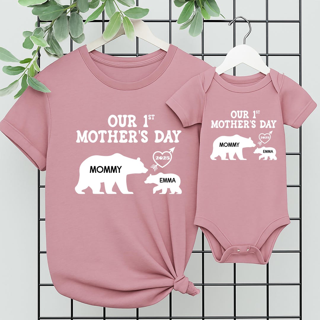 Our 1st Mother's Day Shirt, Custom Mommy and Me Shirts With Names ...