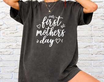 Our First Mothers Day T-Shirt, Hoodie Set, Floral, Birthday, 2026