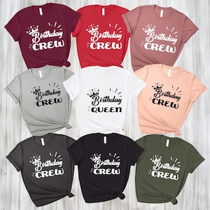 Birthday Queen Shirt, Matching Birthday Crew Shirts, Custom T-Shirts for Friends, Family Girls Trip Birthday Outfit, Birthday Girl Squad Tee