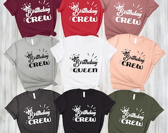 Matching Birthday Party Shirts, Personalized Group Birthday Trip Tees, Birthday Girl and Crew Celebration Squad Shirt
