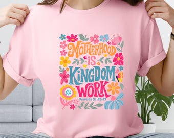 Proverbs 31 Mama Tee, Retro Floral Christian Mom Shirt, Faith Filled Motherhood Top, Scripture Bible Verse Gift Shirt