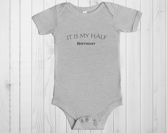 Baby Half Birthday Bodysuit, It's My Birthday Romper