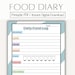 Printable Daily Food Log for Intuitive Eating and Healthy Lifestyle ...
