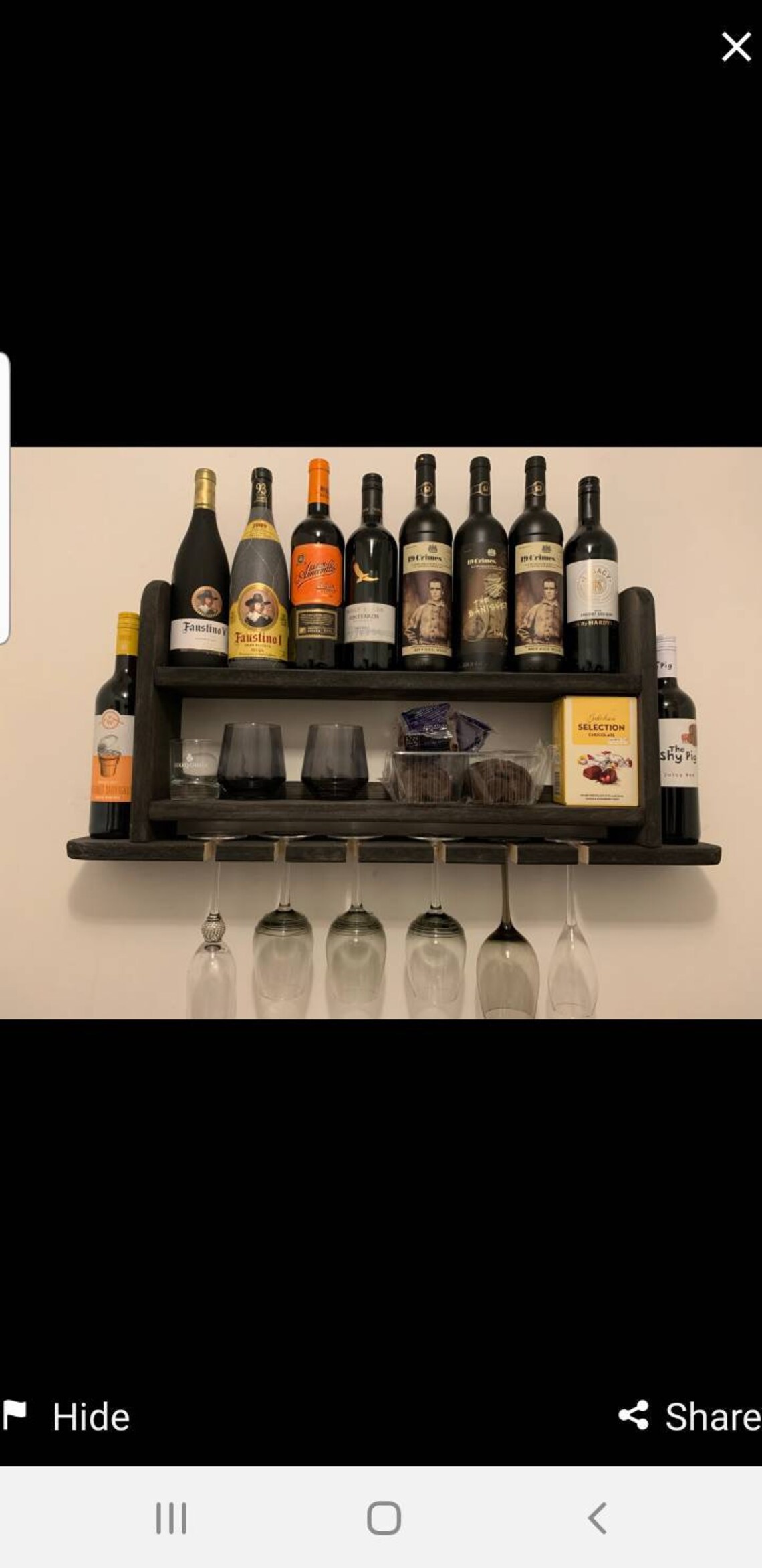 DELUXE Range Wall Mounted Wine/Gin Rack Holds 12 Glasses & 6 Etsy