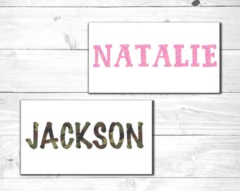 Kids Name Patterned Vinyl Decal | Vinyl Name Decal for Phone | Name Sticker Decal | Customizable Decal | Tumbler Decal | Laptop Decal
