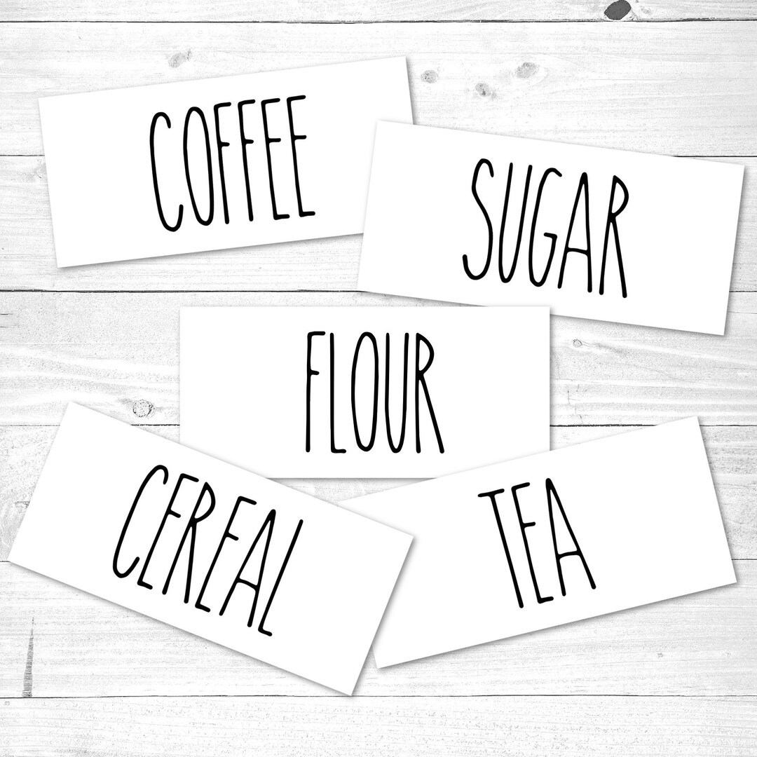 Custom Kitchen Decals Canister Decals Farmhouse Style Etsy