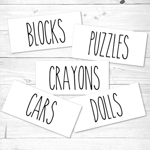 Custom Toy Room Decals | Toy Storage Decals | Farmhouse Style Decals | Toy Room | Toy Organization | Rae Dunn Inspired | Custom Labels