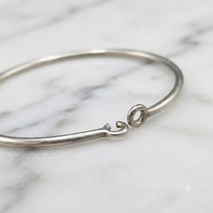 925 Sterling Silver Anklet, Minimalist Hook Closure Anklet, Handmade Thin Anklet, Adjustable Boho Beach Jewelry