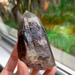 Morion Smoky Quartz from Erongo (with rainbow and beautiful striations)