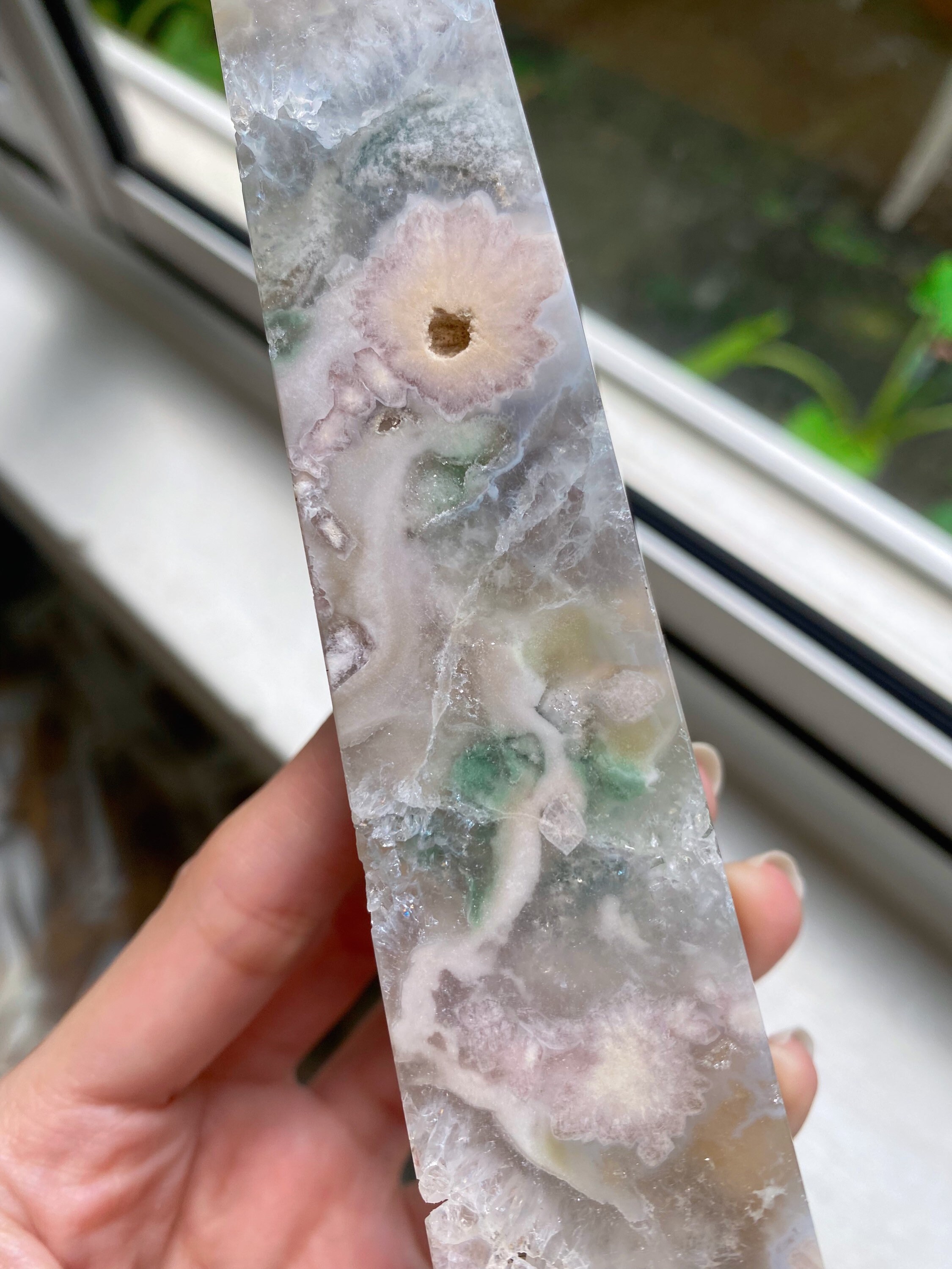 色とりどりの花瑪瑙タワー（美しい花模様） - Etsy 日本