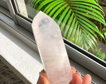 Girasol Rose Quartz Tower from Brazil