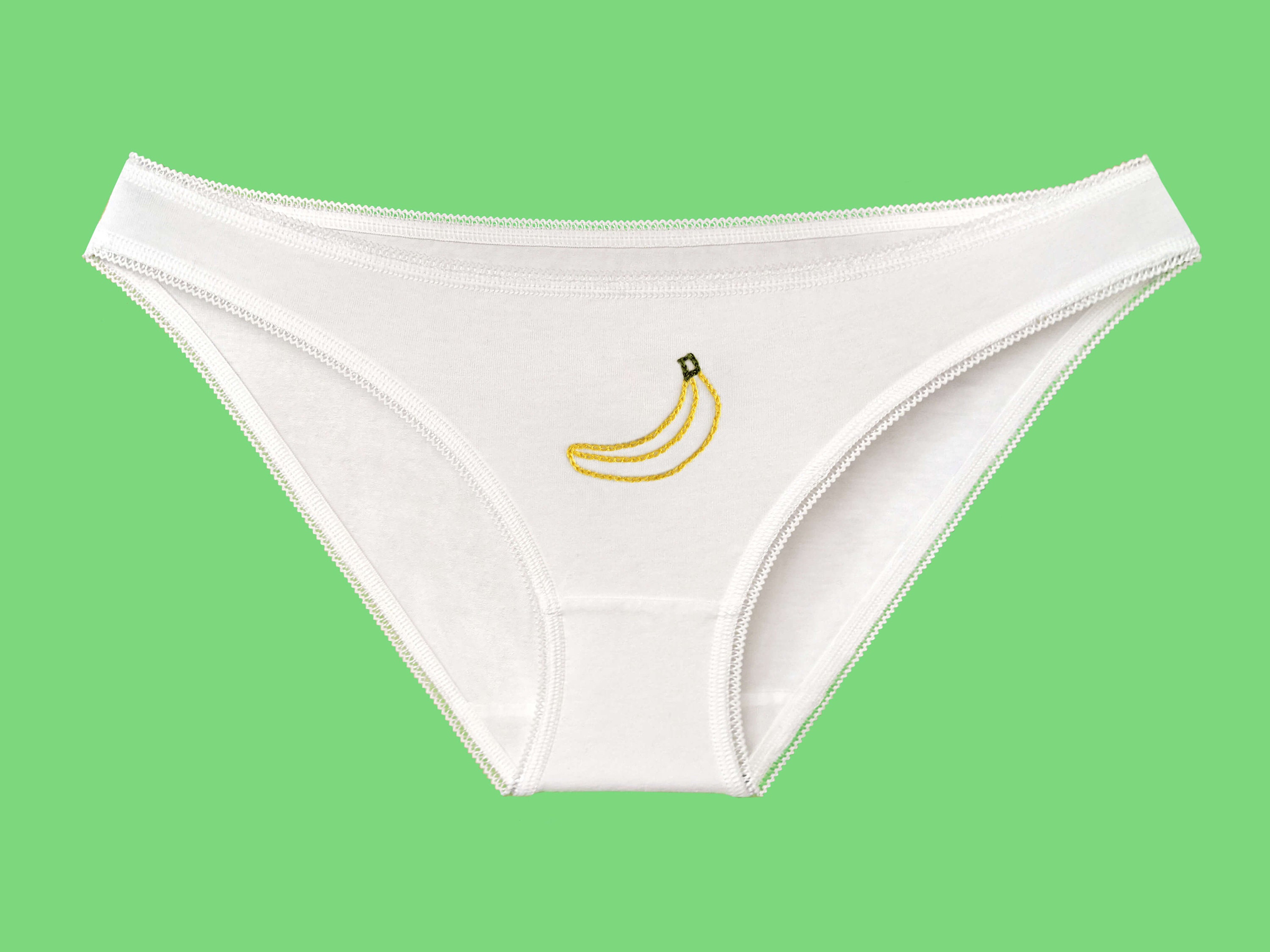 Banana Panties Handembroidered Cotton Knickers Tuttifrutti Pants Etsy