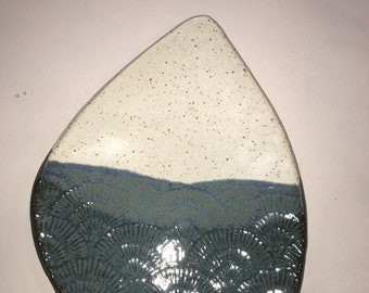 Plato de cerámica oceánica