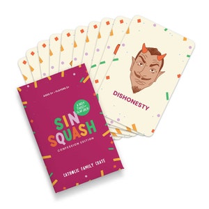 Jogo de cartas católico sobre a edição de confissão de pecado - Santa reconciliação - Primeira reconciliação - Presente - Jogos de educação religiosa