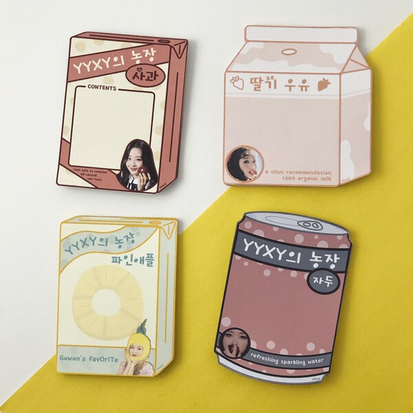 LOONA YYXY Drinks Memopads | kpop stationery