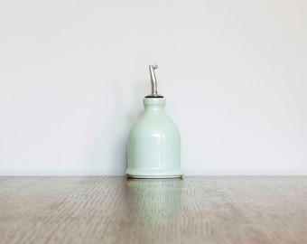 Ceramic small bottle, Oil Pourer in chun blue