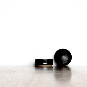 Petite black covered jar/container, perfect as a pepper cellar image 3