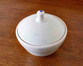 Covered jar/container in blue celadon