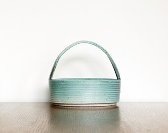 Handmade ceramic basket