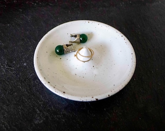 Handmade Ceramic Ring Dish – Jewelry Holder, Trinket Dish