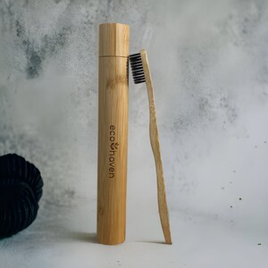 Bamboo Toothbrush Travel Case - Natural Toothbrush Holder - Eco-Friendly - Plastic Free - For Adult & Child - Vegan - Biodegradable