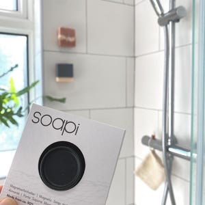 Magnetic Soap Holder,  Natural Sisal Soap Bag - Eco-Friendly Soap - Charcoal Soap Dish - Wall mounted- Made of Recycled Fishing Nets -