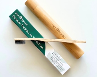 Bamboo Toothbrush Travel Case - Lightweight - Plastic-Free Holder - Vegan -Eco-Friendly