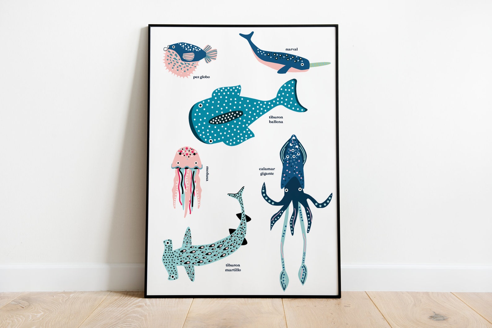 Fish art print Bathroom Wall Decor Nautical Sea Life Wall | Etsy