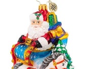 Christopher Radko Santa Racing Around the Forest