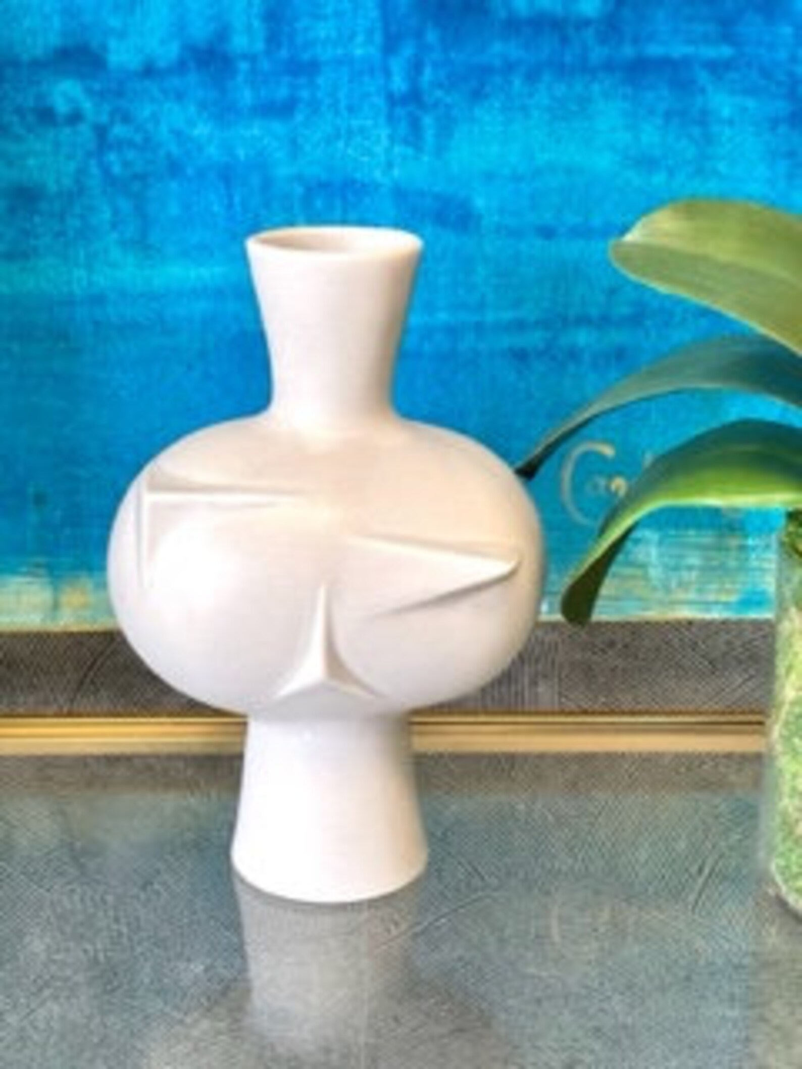 Jonathan Adler Metropolis Vase White Pottery Etsy