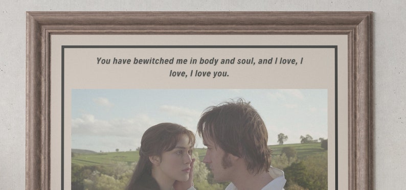 Home Decor Pride /& Prejudice Vintage Retro Art Print| Wall Art Print Joe Wright Custom Poster Minimalist Movie Poster