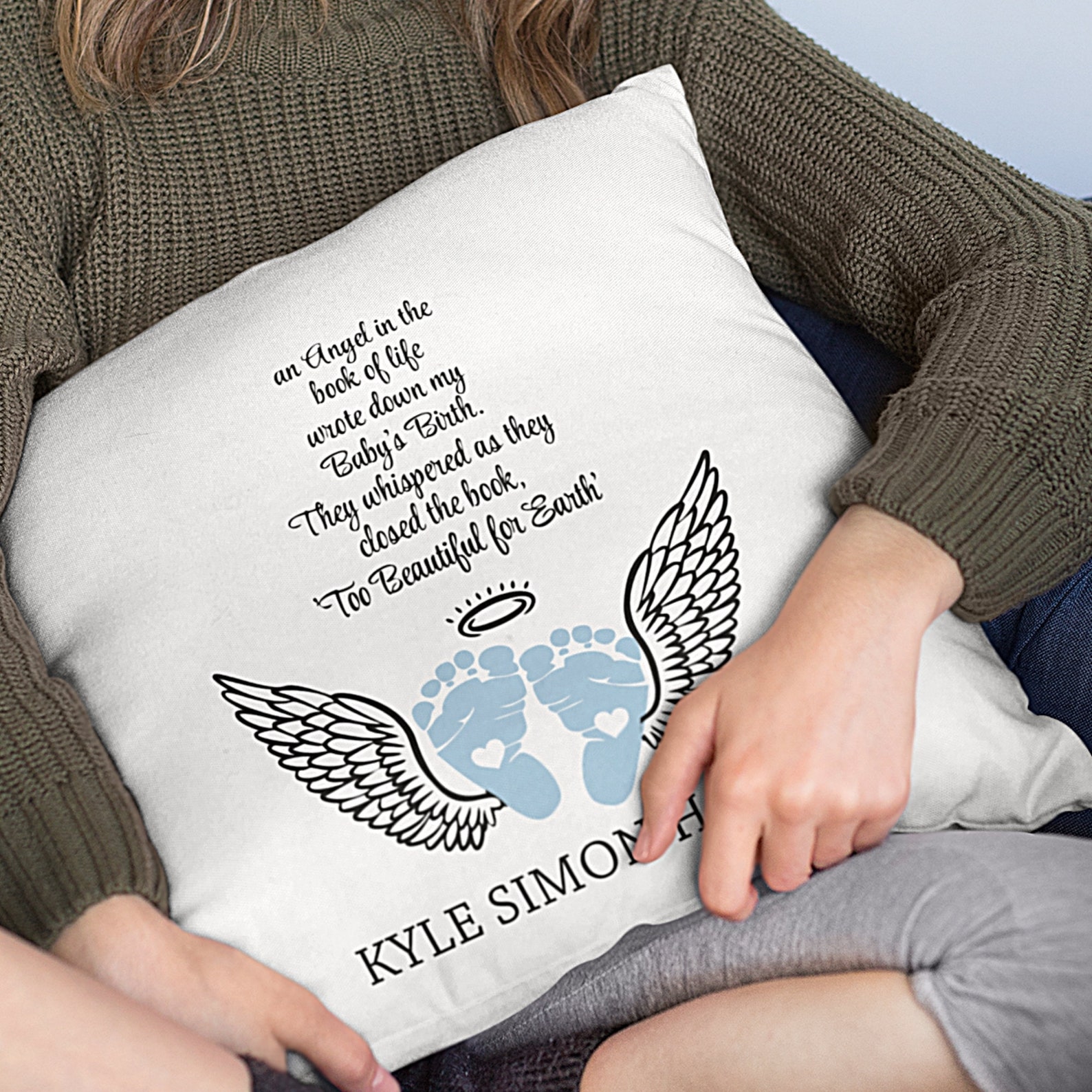 Baby Memorial Cushion Personalised Cushion Baby Keepsake Etsy