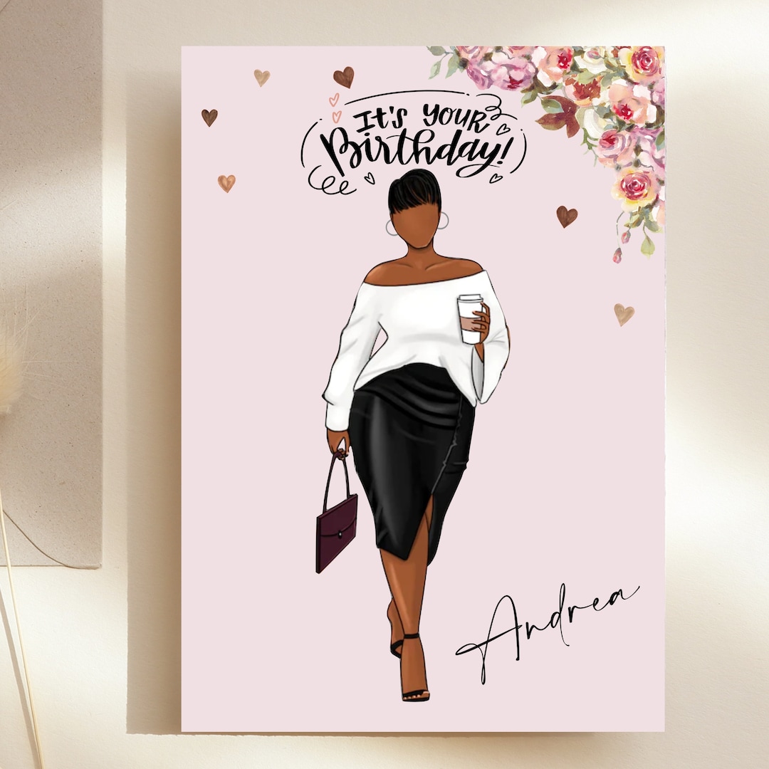 Black Sister Card, Black Woman, Birthday Card, Personalised Birthday