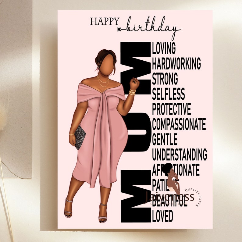 Black Mother's Day Cards Black Mum Card Black Mom - Etsy