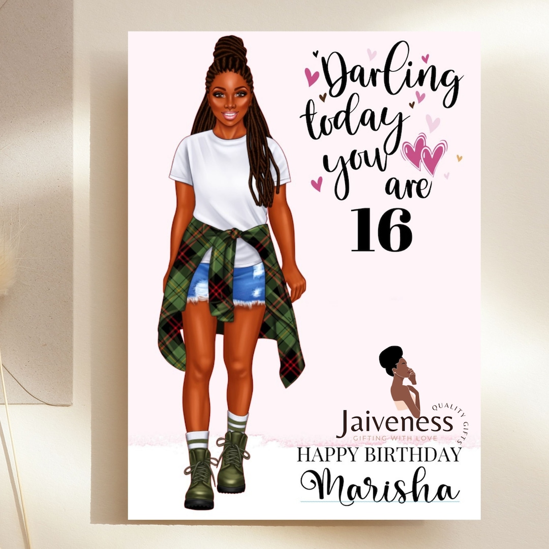 Teenage Girl Personalised Birthday Card, Daughter Granddaughter Friend ...