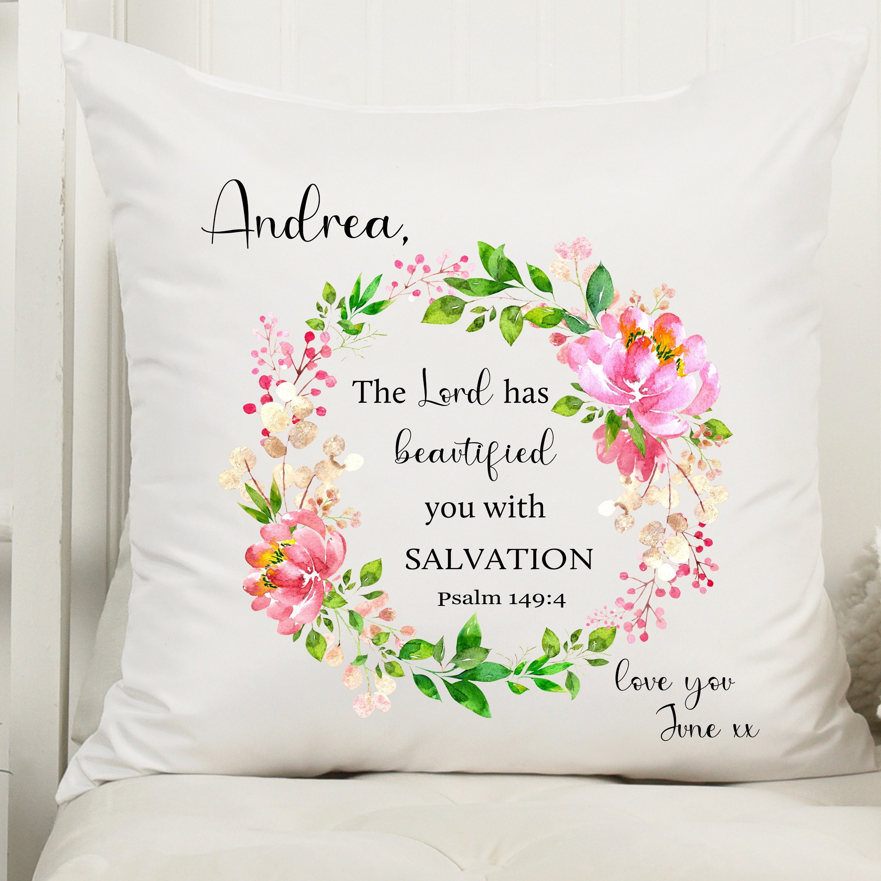Christian Gifts Bible Verse Cushion Bible Quote Etsy