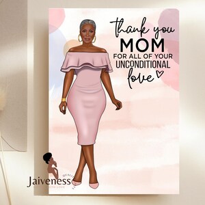 Black Mother's Day Cards, Black Mum Card, Black Mom, African American ...