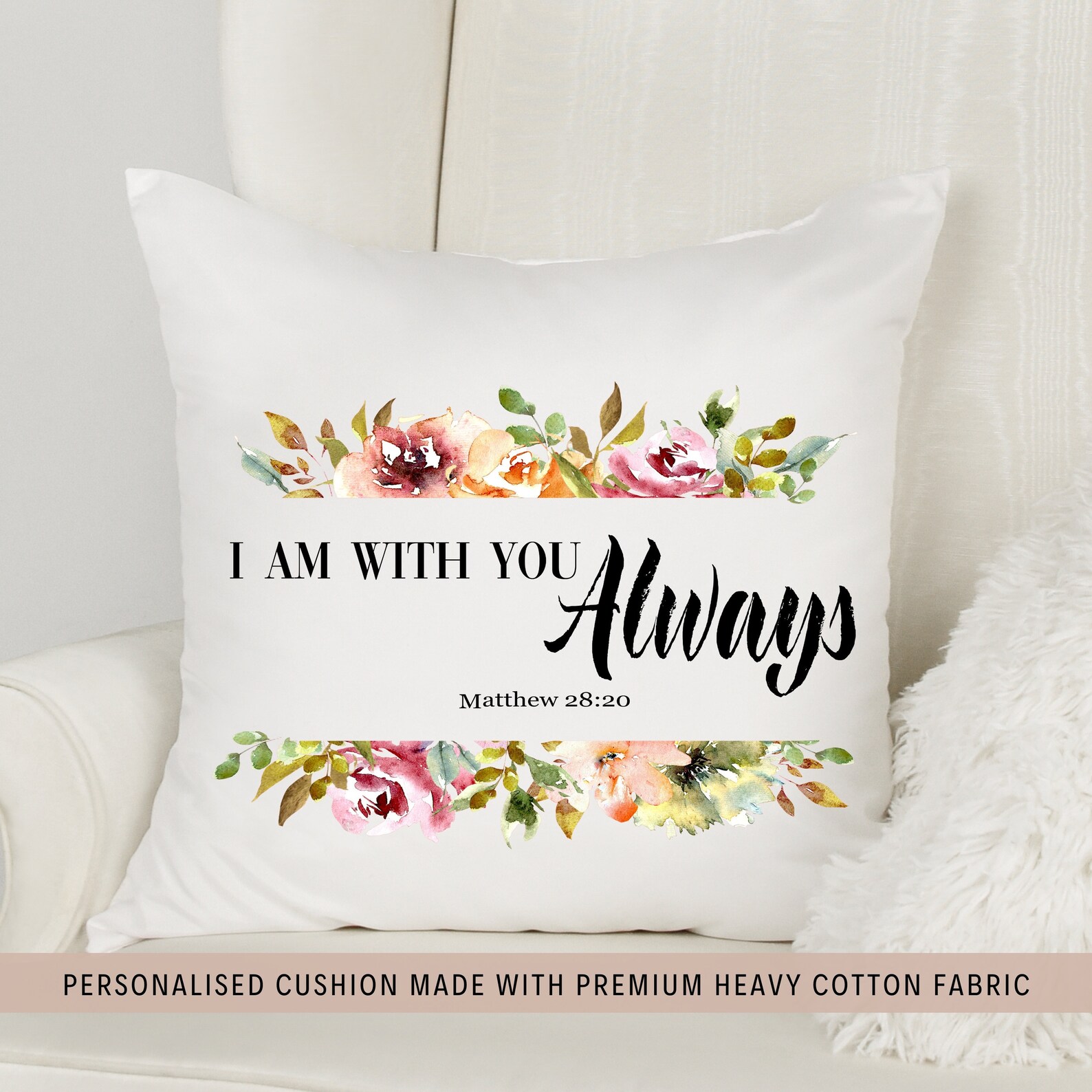 Religious Throw Pillow Housewarming Gift Inspirational Etsy UK