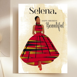 Personalised Black Happy Birthday Card, Afrocentric Cards, African Queen, Ankara, African Art, Black Girls Rock, African Caribbean, Diverse