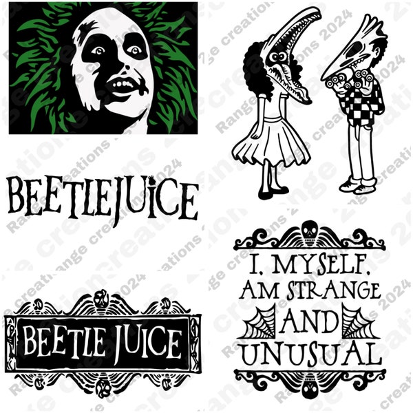 Beetle juice design logo PNG cricut silhouette sublimation tshirt hoodie