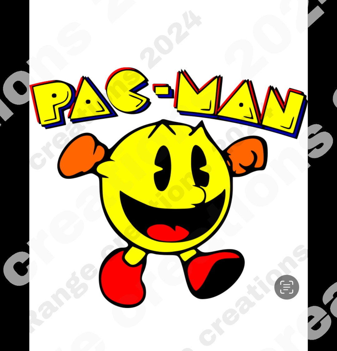 Pacman Logo Design PNG Sublimation Cricut Silhouette Tshirt Hoodie ...