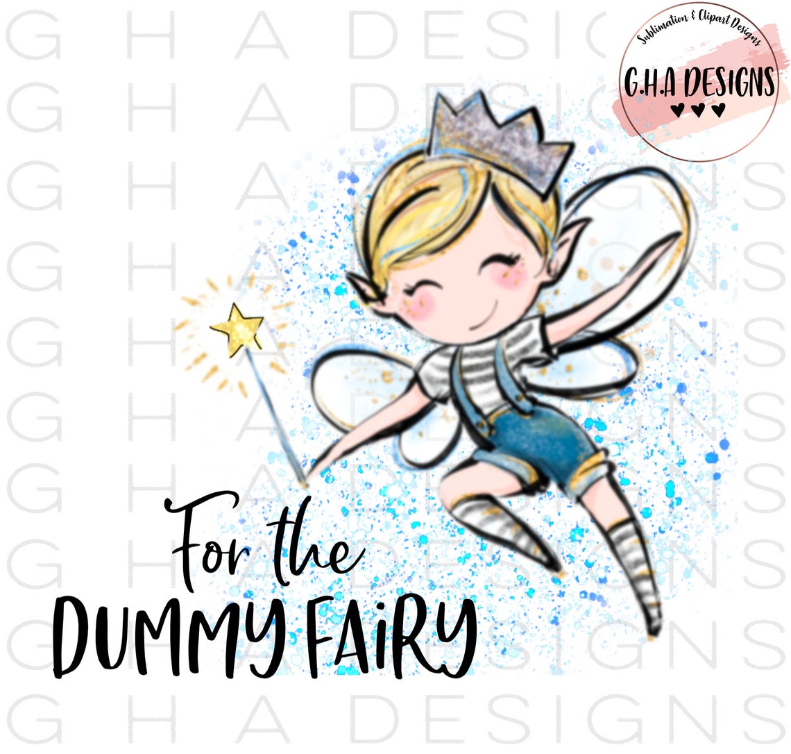 Boys dummy fairy sublimation design dummy fairy bag designs Etsy