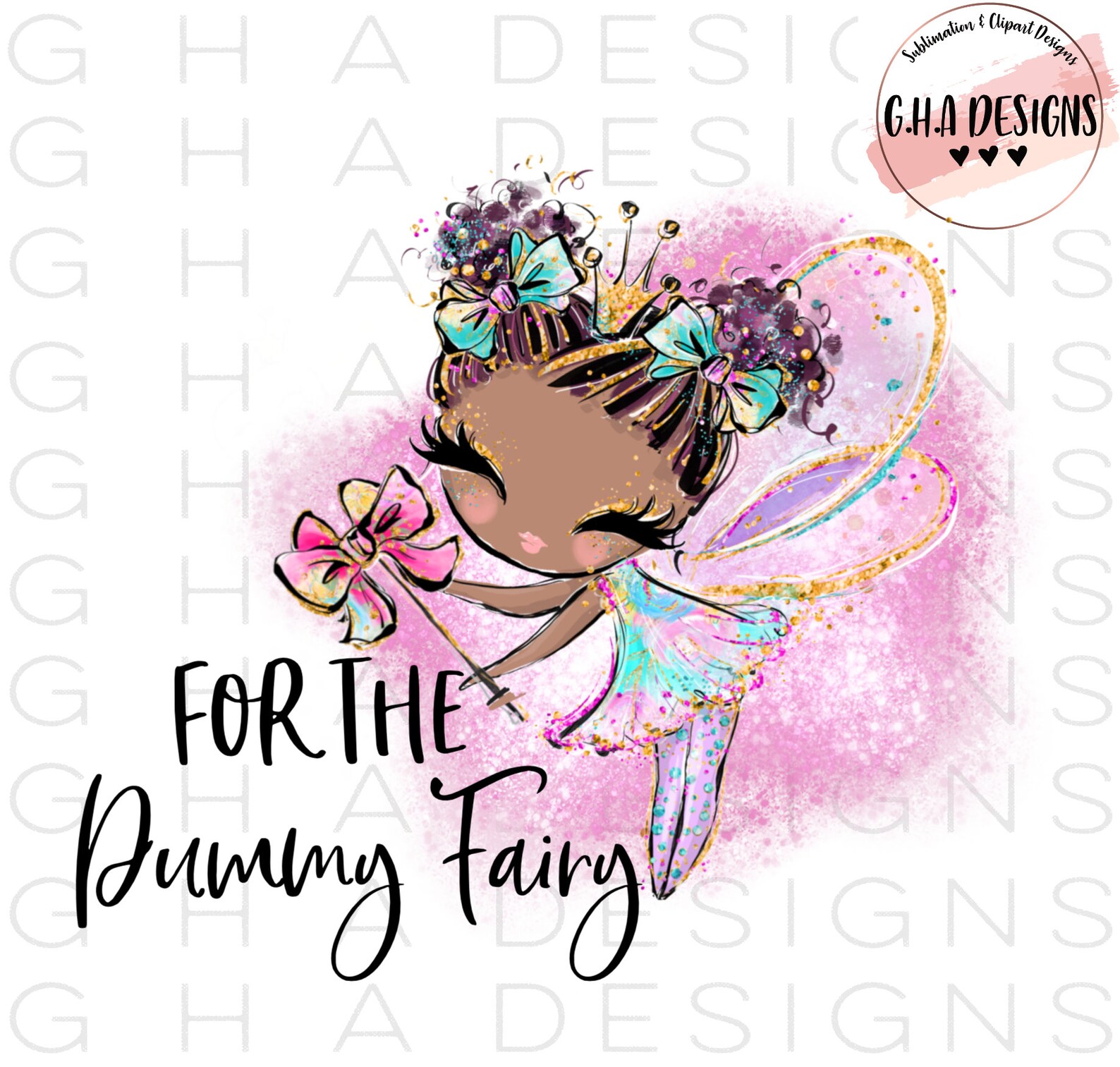 Girls dummy fairy sublimation design dummy fairy bag designs Etsy