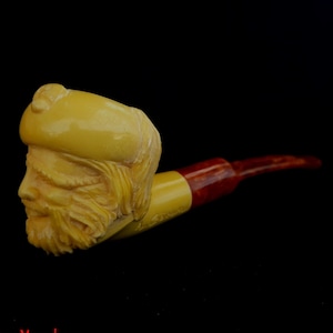 AGovem Handmade Pirate Block Meerschaum Pipe, Gift for Him, Meerschaumpfeifen, Handcarved Tobacco Pipe, Custom Order Pipe, AGM-1336