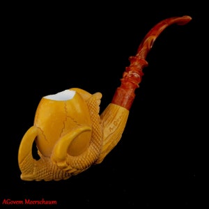 AGovem Dragon Eagle Claw Pipe, Gift for Him, Meerschaumpfeifen, Handcarved Turkish Meerschaum Tobacco Pipe, Custom Order Pipe, AGM-1414