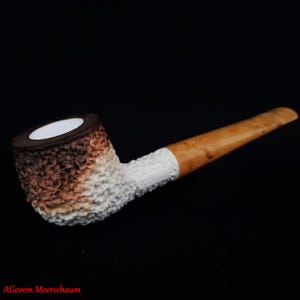 AGovem Unsmoked Handcarved Turkish Block Meerschaum Pipe, Gift for Him, Meerschaumpfeifen, Handmade Tobacco Pipa, Custommade Pipe, AGM-1826