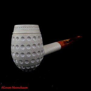 AGovem Special Block Meerschaum Pipe, Gift For Him, Hand Carved Pipe, Meerschaumpfeifen, Pipe En écume De Mer, Tobacco Pipe AGM-987